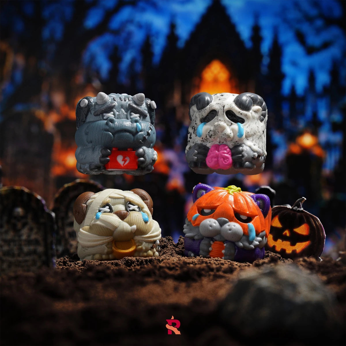 Abandoned Pets Halloween Artisan Keycap - Divinikey