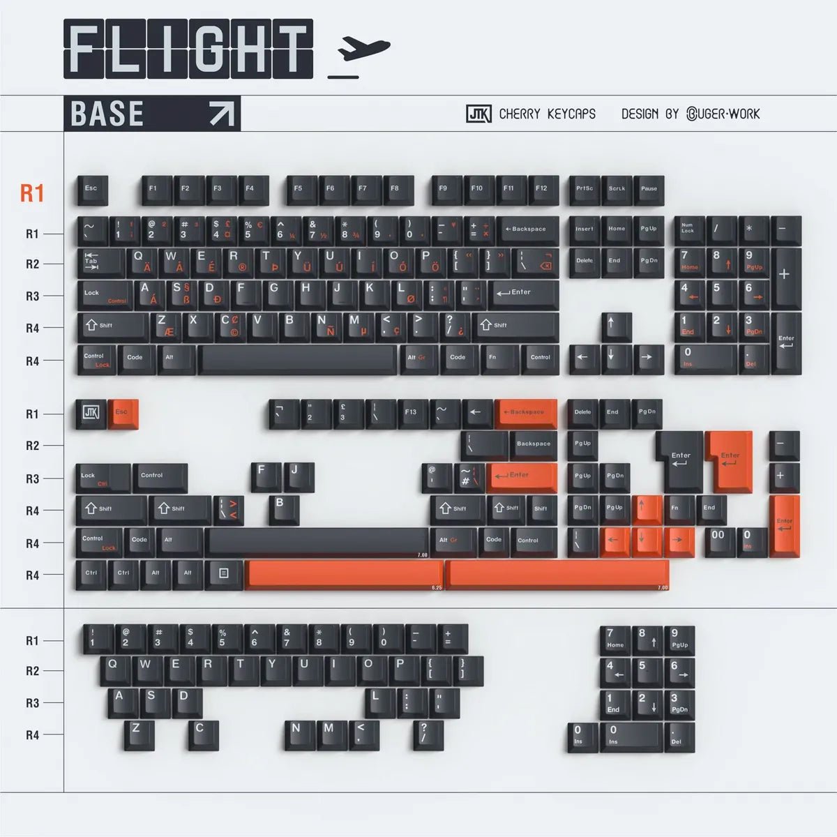 JTK Flight Keycaps - Divinikey