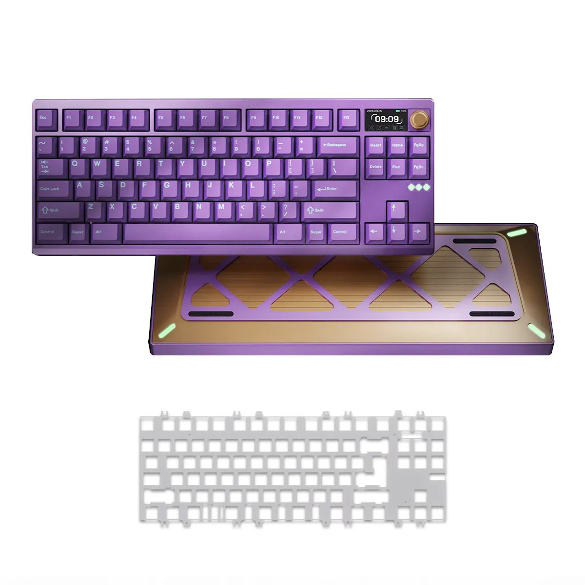 Meletrix Zoom DYNA TKL Keyboard - Eggplant Purple - Divinikey