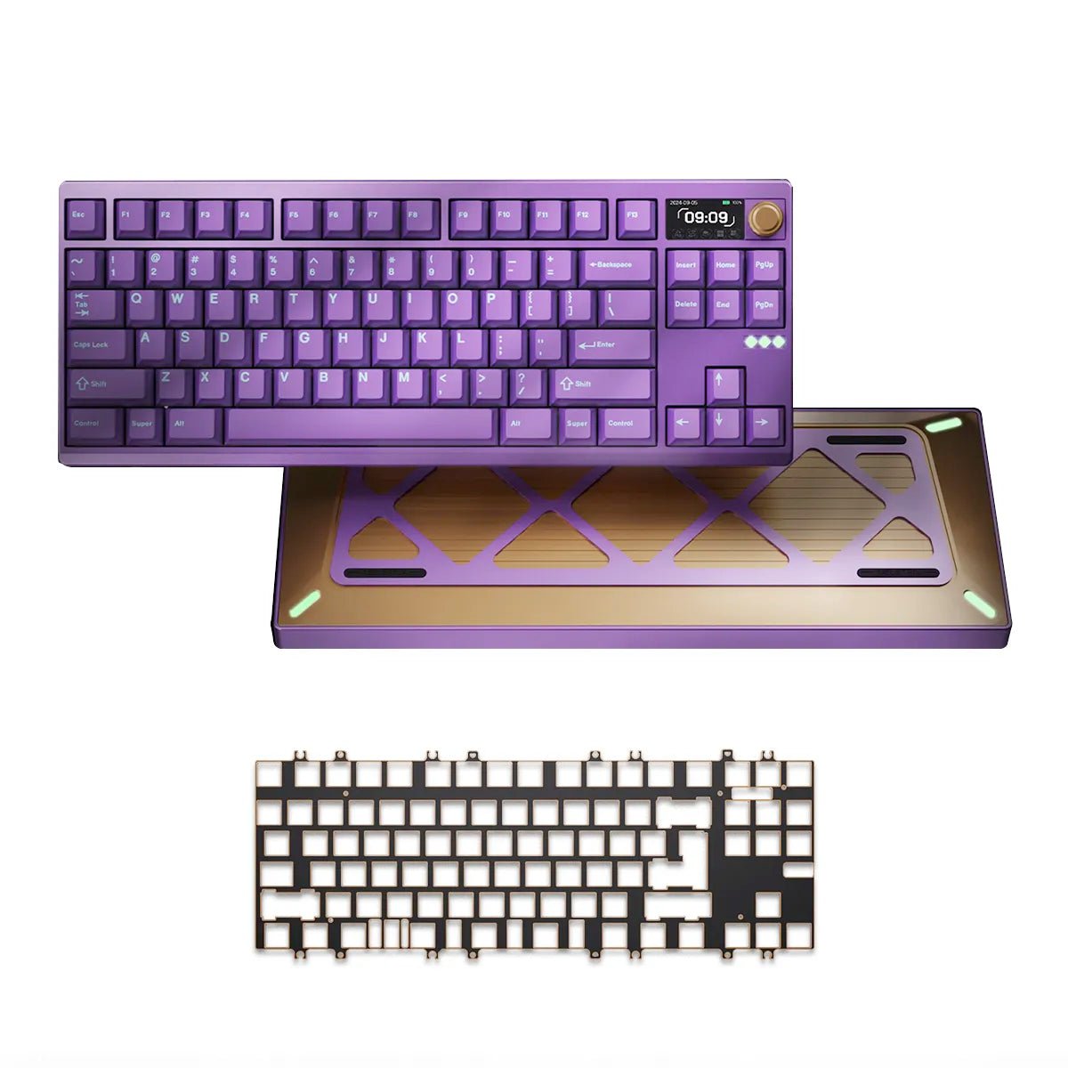 Meletrix Zoom DYNA TKL Keyboard - Eggplant Purple - Divinikey
