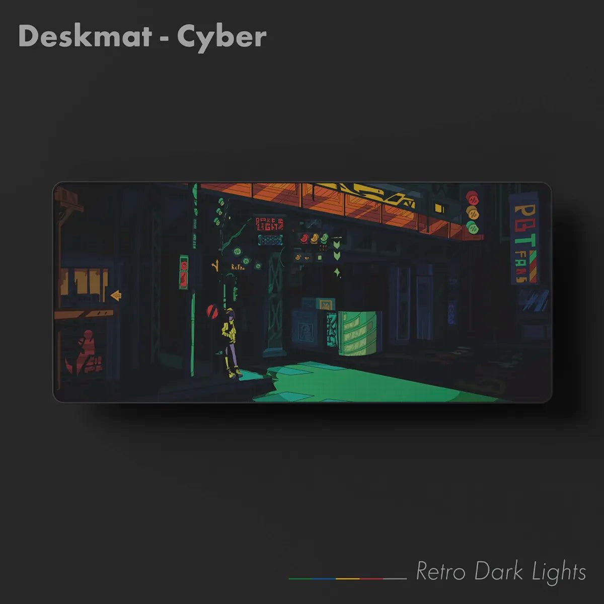 PBTfans Retro Dark Lights R2 Deskmat - Divinikey