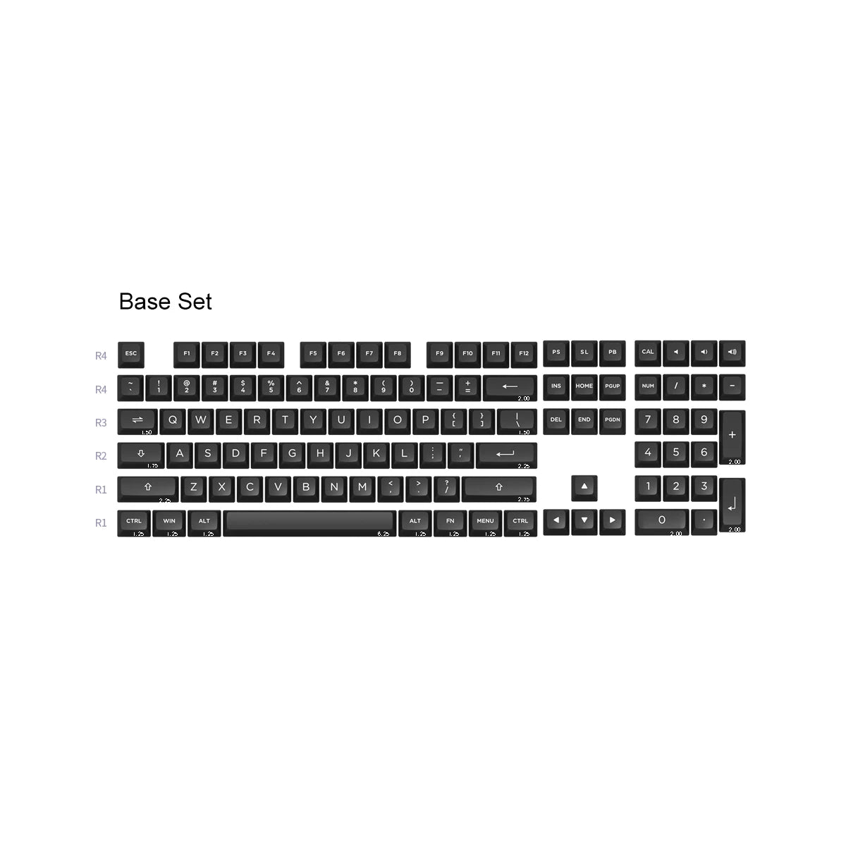 Akko Black & Silver Keycap Set Doubleshot PBT - Divinikey
