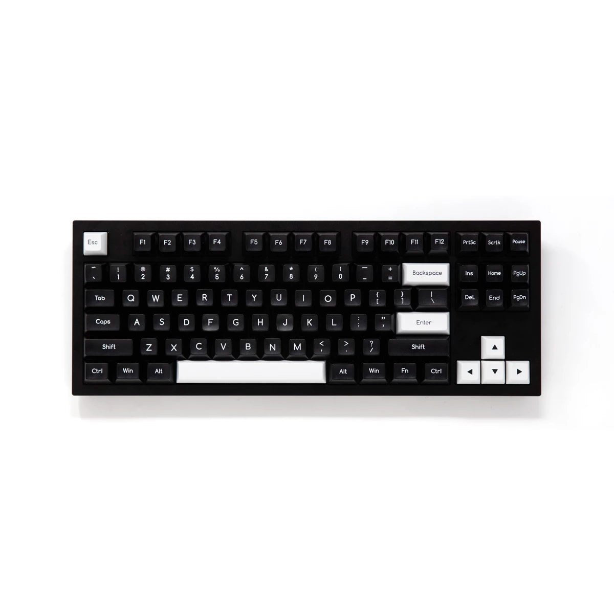 Akko White on Black Keycap Set Doubleshot ABS - Divinikey