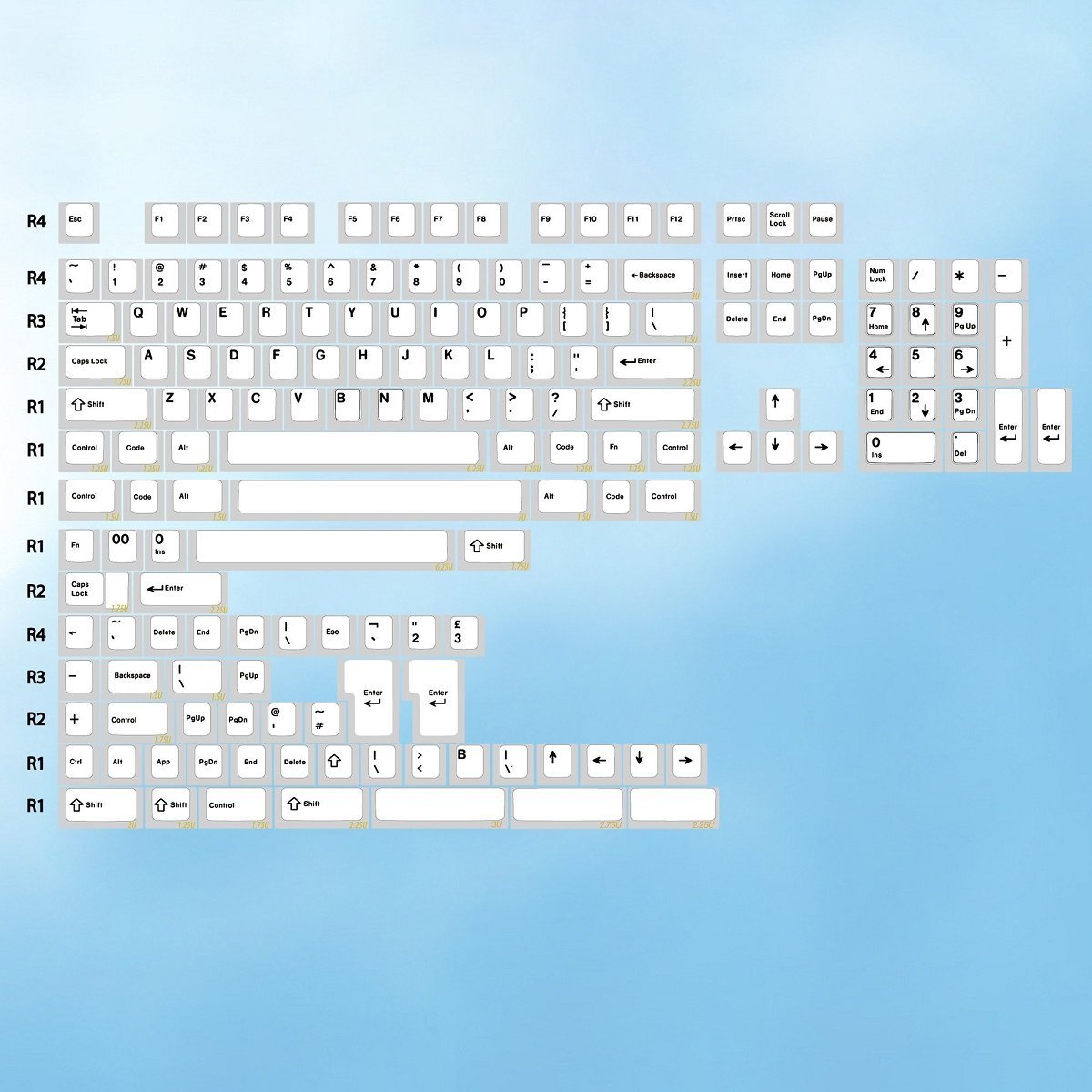 BOW Keycap Set Doubleshot PBT - Divinikey