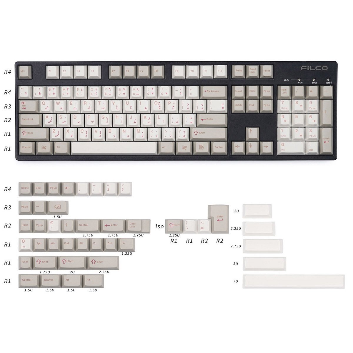 EnjoyPBT Arabic Keycap Set Dye-Sub PBT - Divinikey