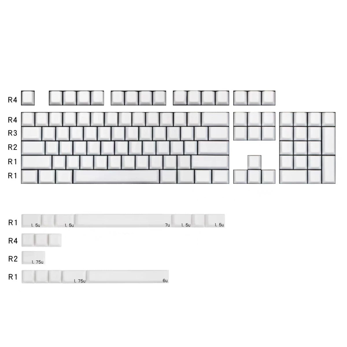 EnjoyPBT Blank Keycap Set - Divinikey