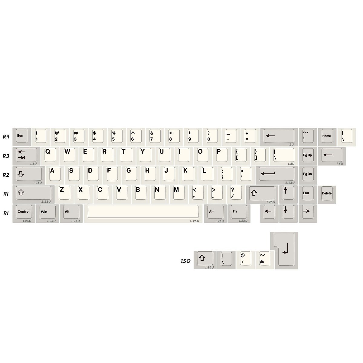 EnjoyPBT KBD67 Lite Keycap Set Dye-Sub PBT - Divinikey