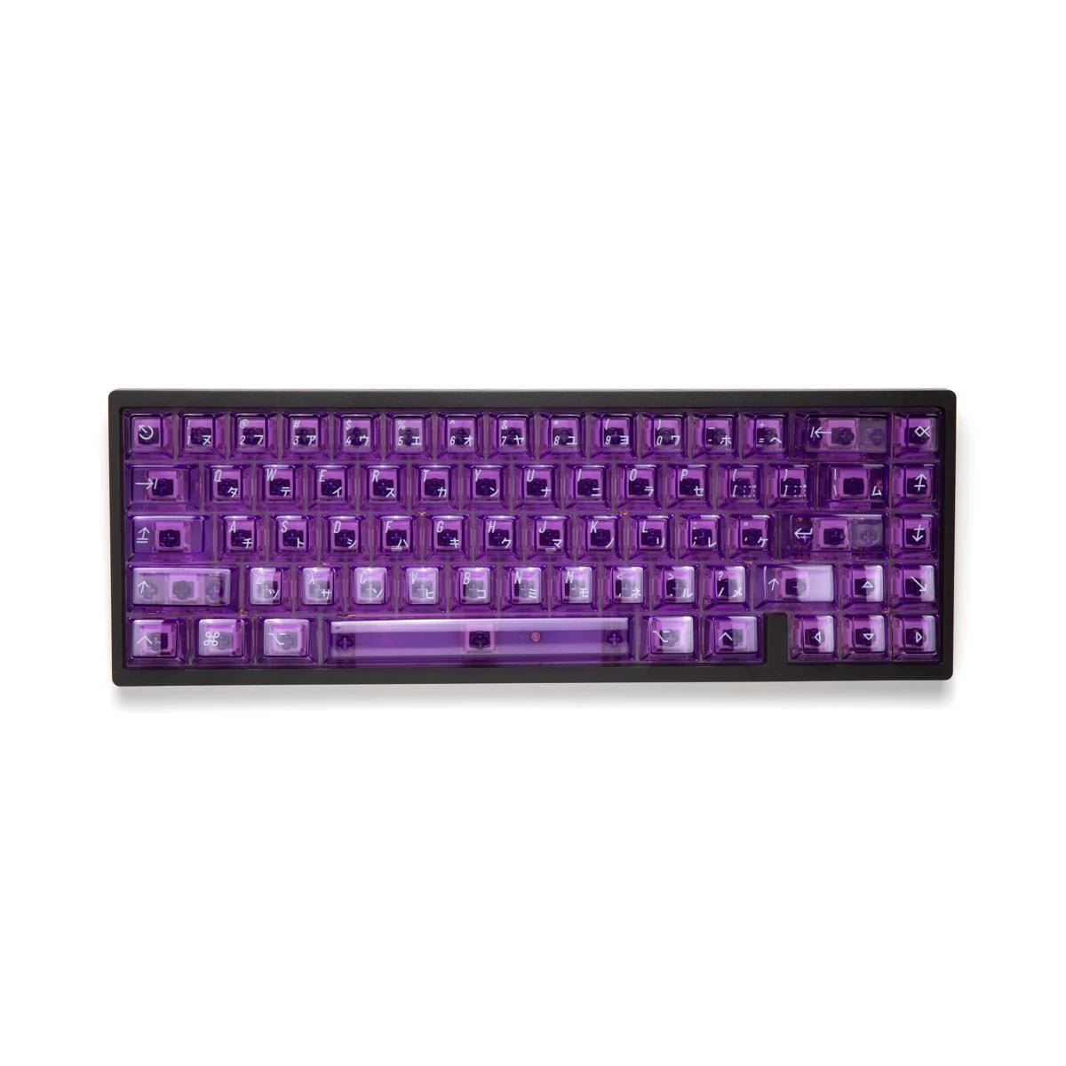 KBDfans Clear 2048 Purple Keycap Set UV Polycarbonate - Divinikey