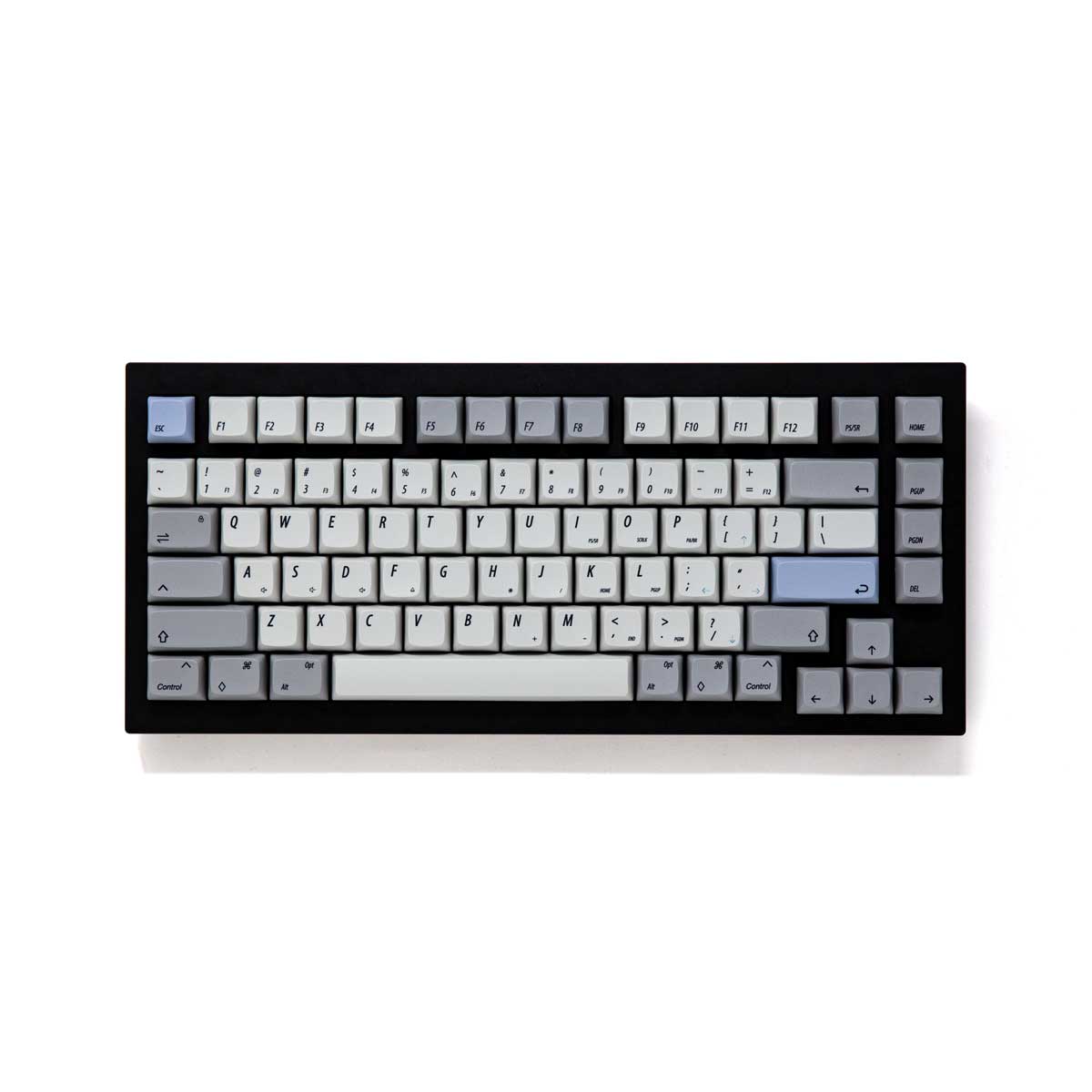 NP PBT Gray And Blue Keycap Set Dye-Sub PBT - Divinikey