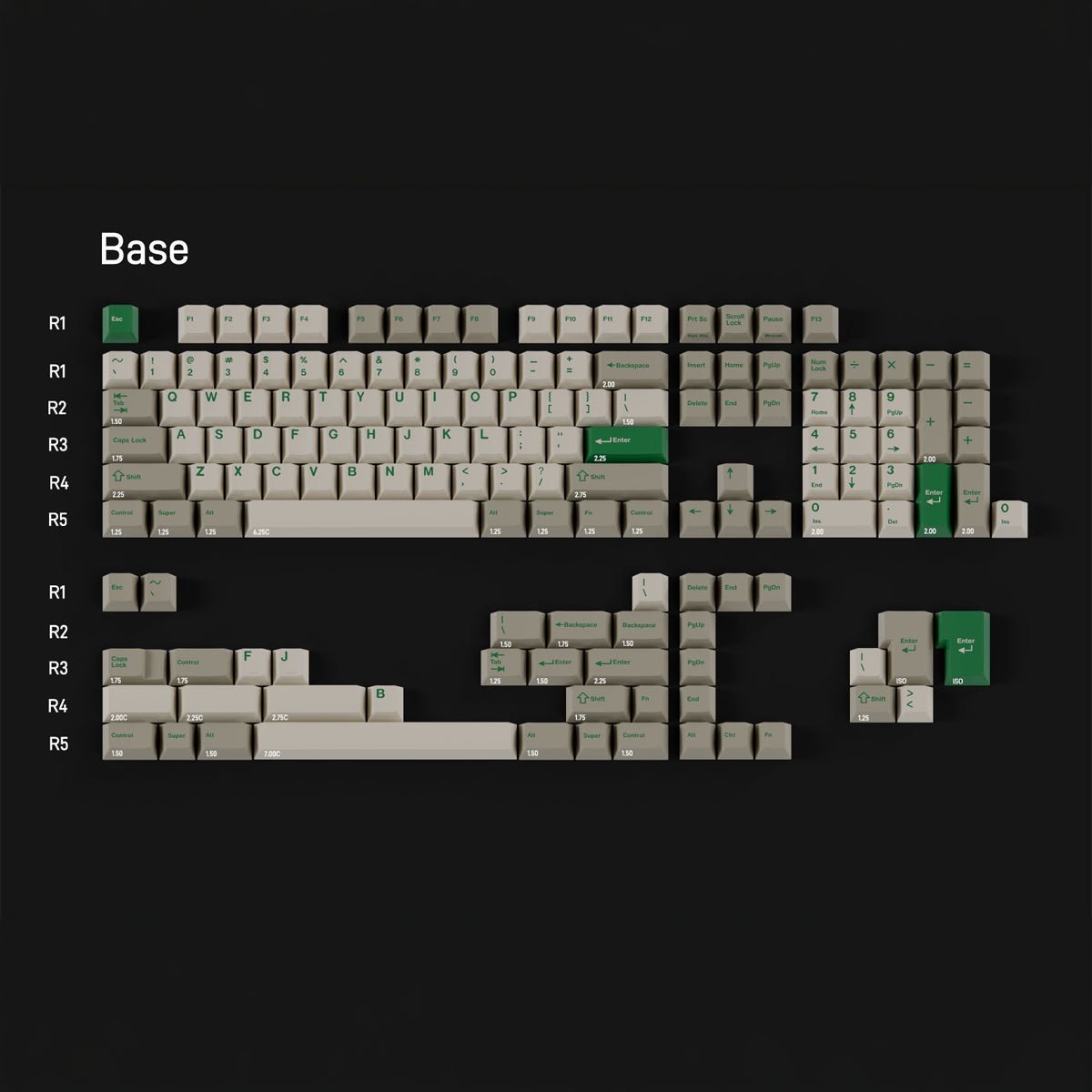 GMK CYL Green Alert Keycaps - Divinikey