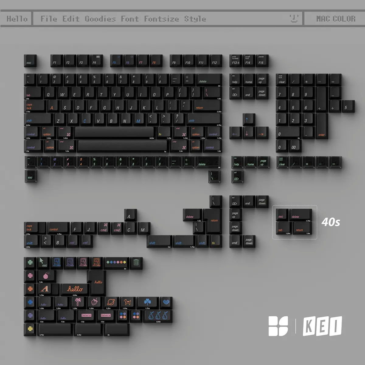 KBS Mac Color Keycaps - Divinikey