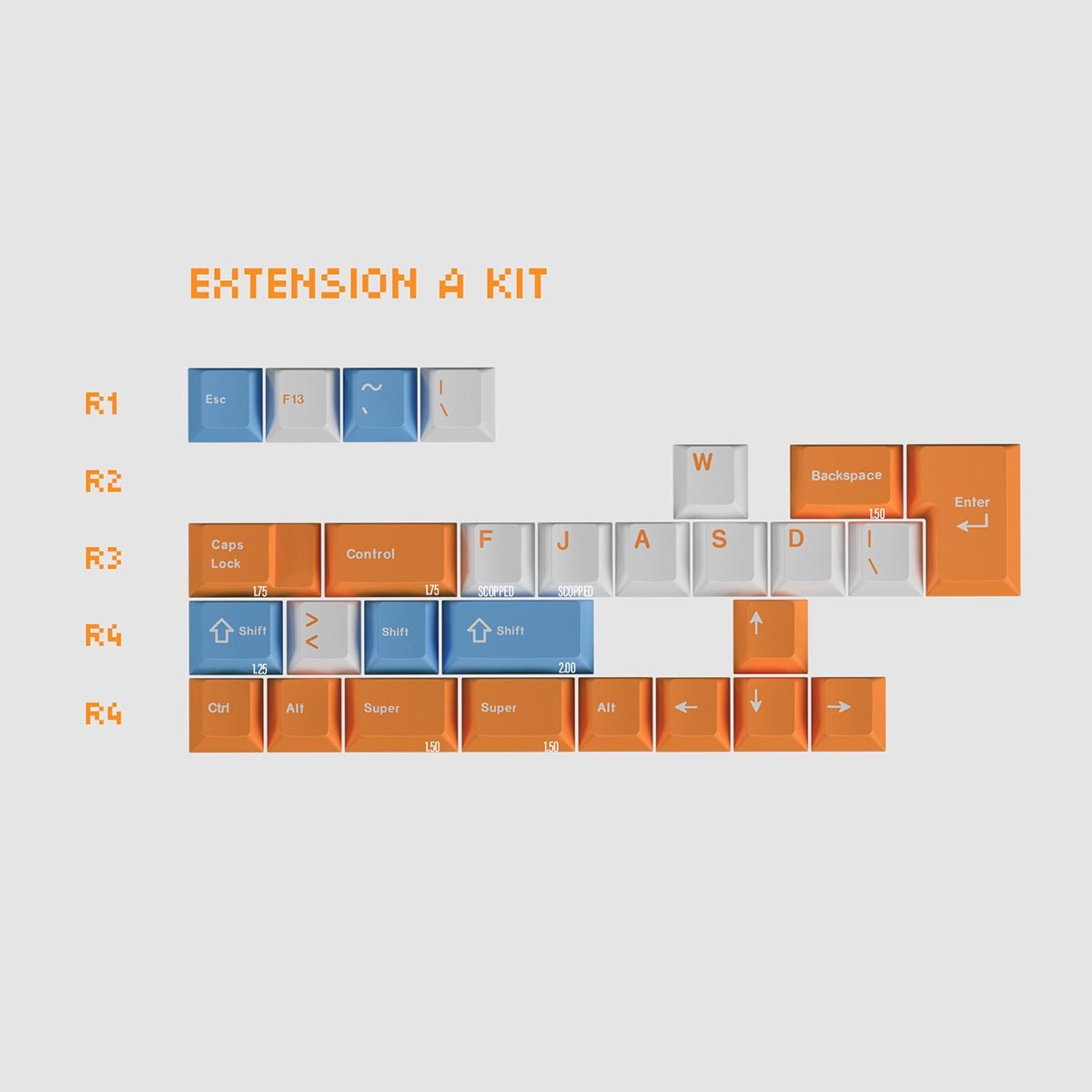 Keykobo Citrus Relativity Keycaps - Divinikey
