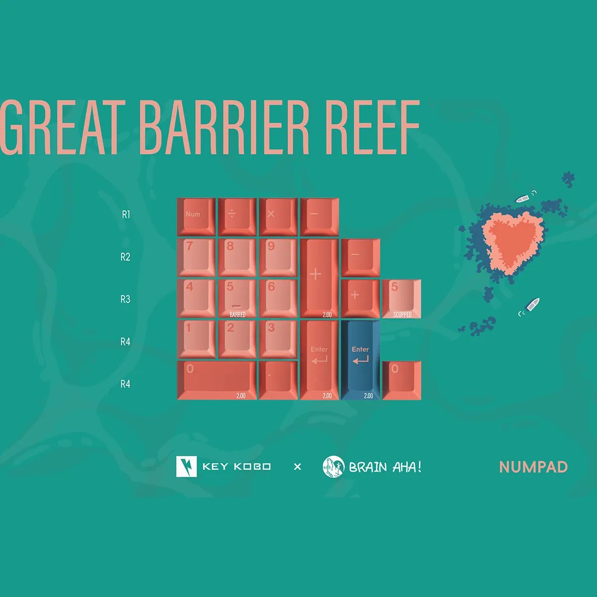 Keykobo Great Barrier Reef Keycaps - Divinikey