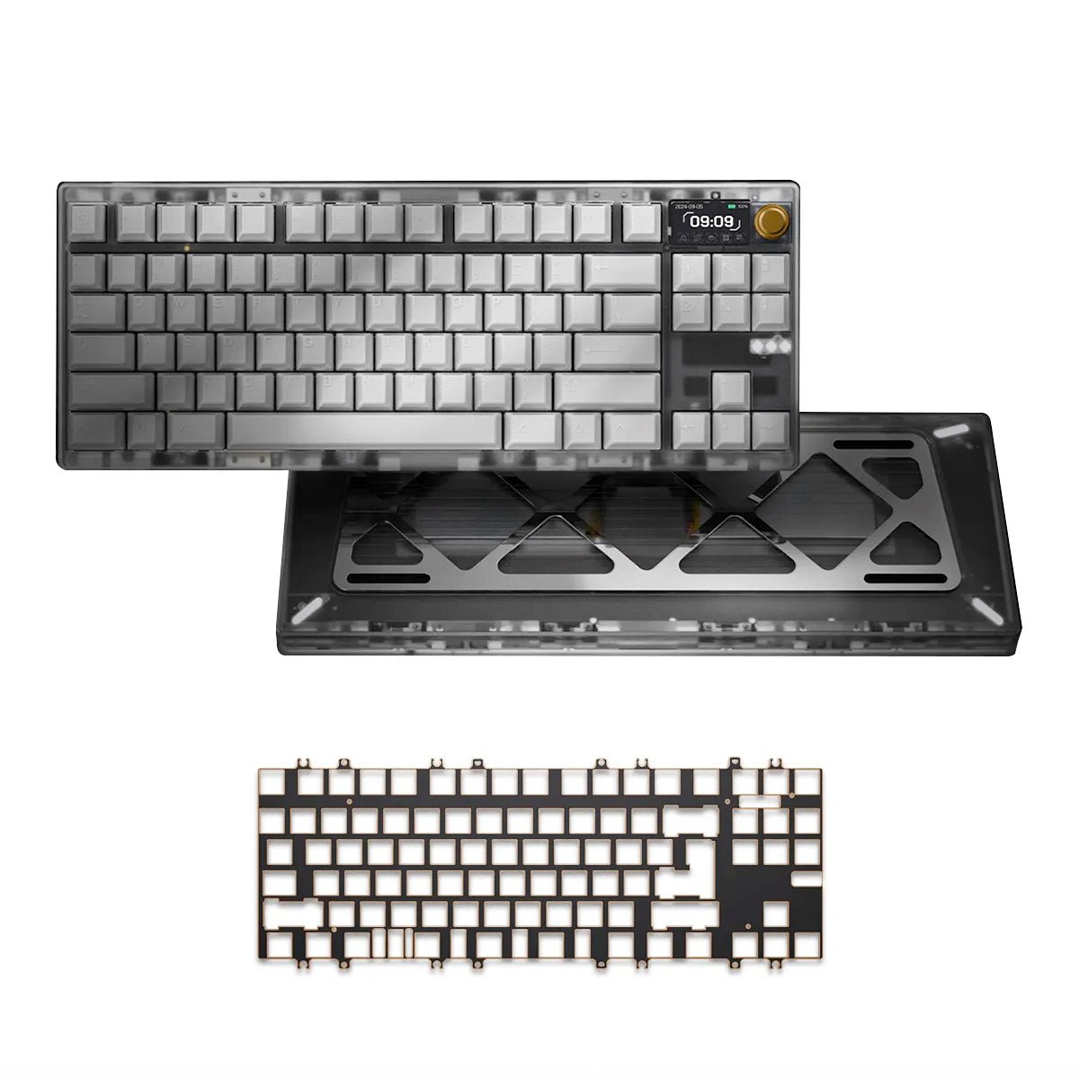 Meletrix Zoom DYNA TKL Keyboard - Frosted Clear - Divinikey
