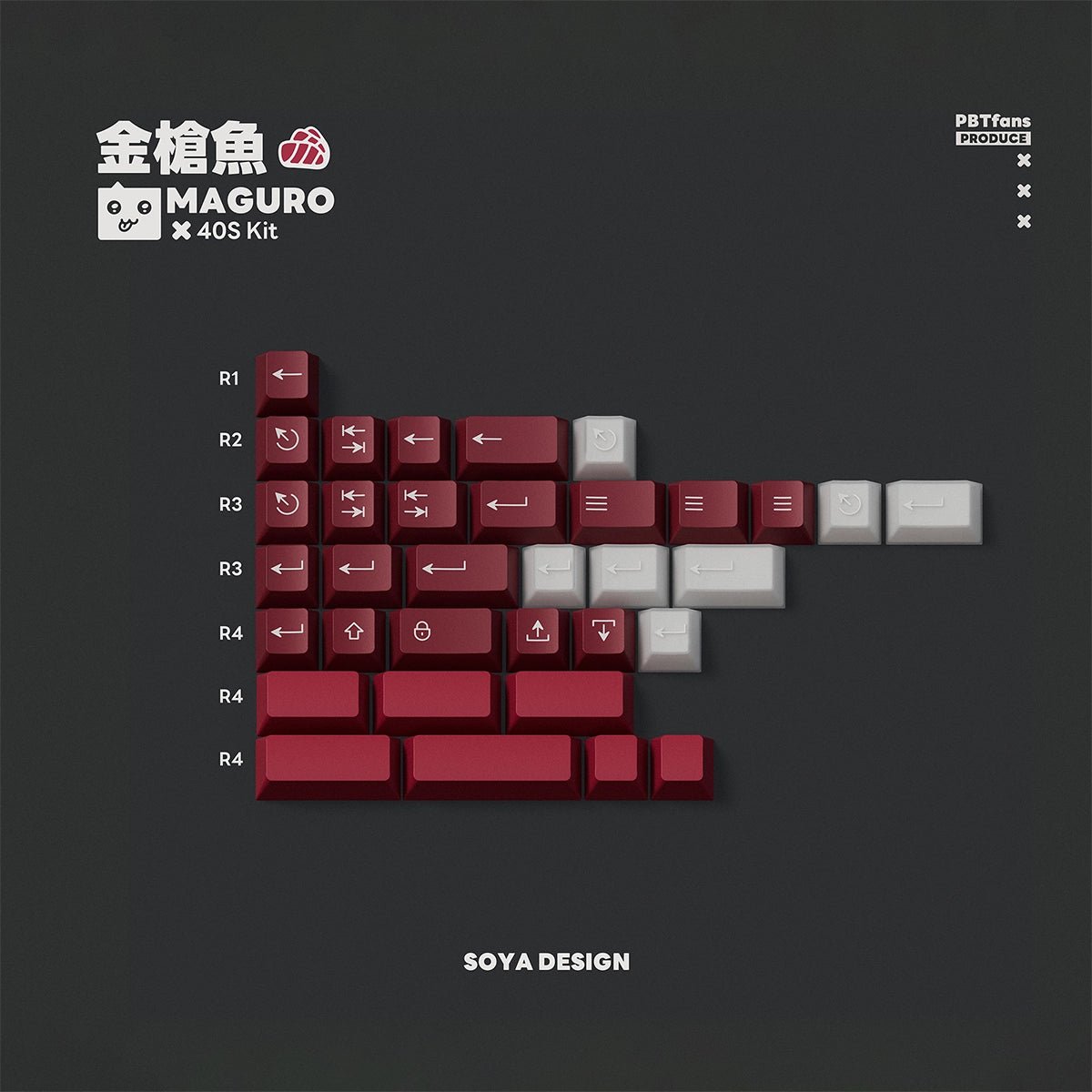 PBTfans Maguro Keycaps - Divinikey