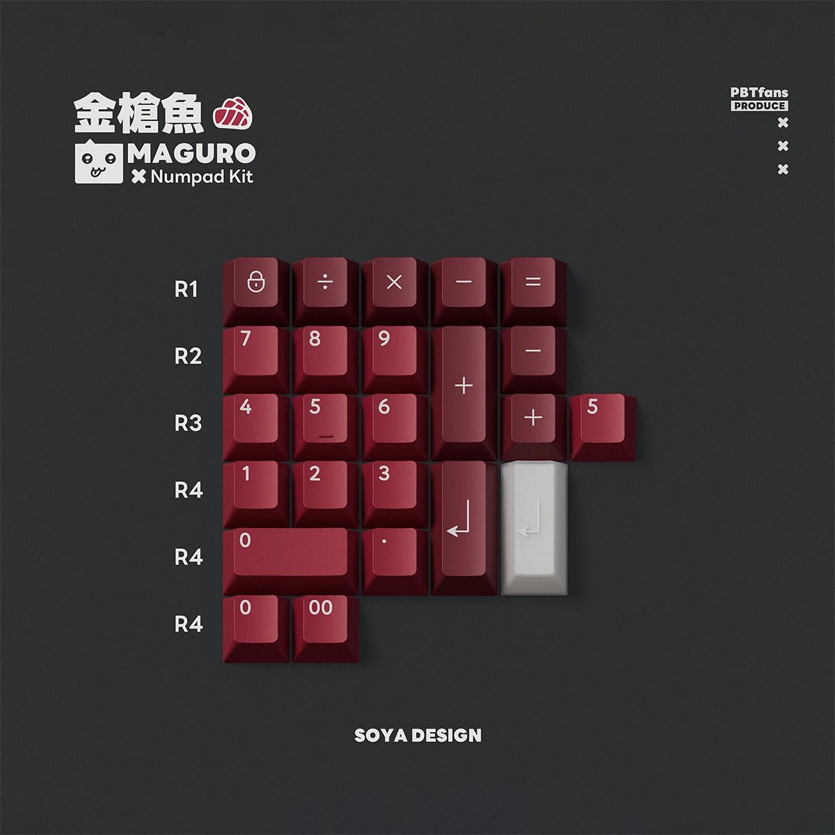 PBTfans Maguro Keycaps - Divinikey