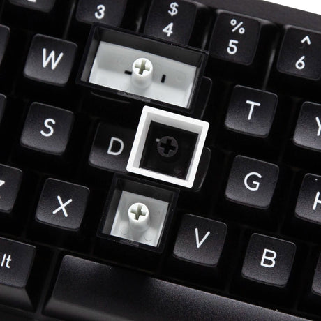 Akko White on Black Keycap Set Doubleshot ABS - Divinikey