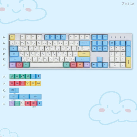 Chalk Keycap Set Dye-Sub PBT - Divinikey