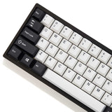 EnjoyPBT Black & White Keycap Set Doubleshot ABS - Divinikey