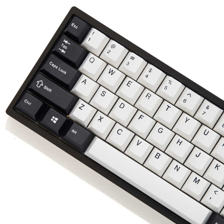 EnjoyPBT Black & White Keycap Set Doubleshot ABS - Divinikey