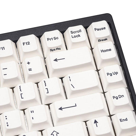 EnjoyPBT Simple White Keycap Set Dye-Sub PBT - Divinikey