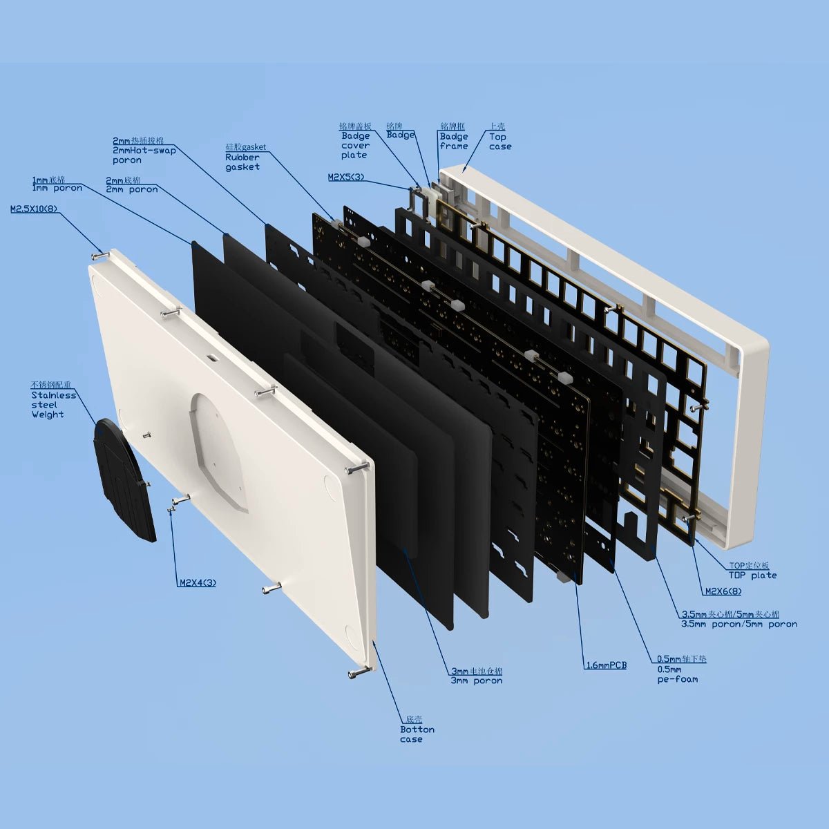 [GB] Createkeebs Thera75 V2 Keyboard - Off-White - Divinikey