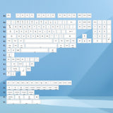 KAT BOW 226 White Keycap Set Dye-Sub PBT - Divinikey