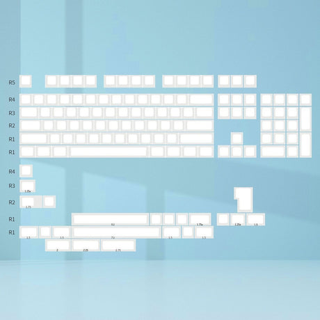 KAT BOW 226 White Keycap Set Dye-Sub PBT - Divinikey