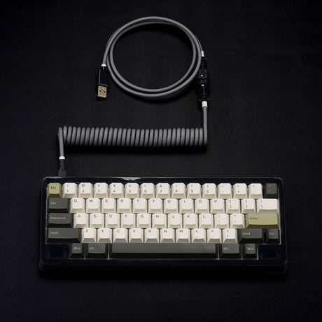 KBDfans Black Grey Handmade USB-C Cable - Divinikey