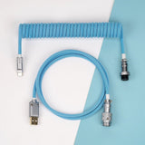 KBDfans Blue Custom Handmade USB-C Cable - Divinikey