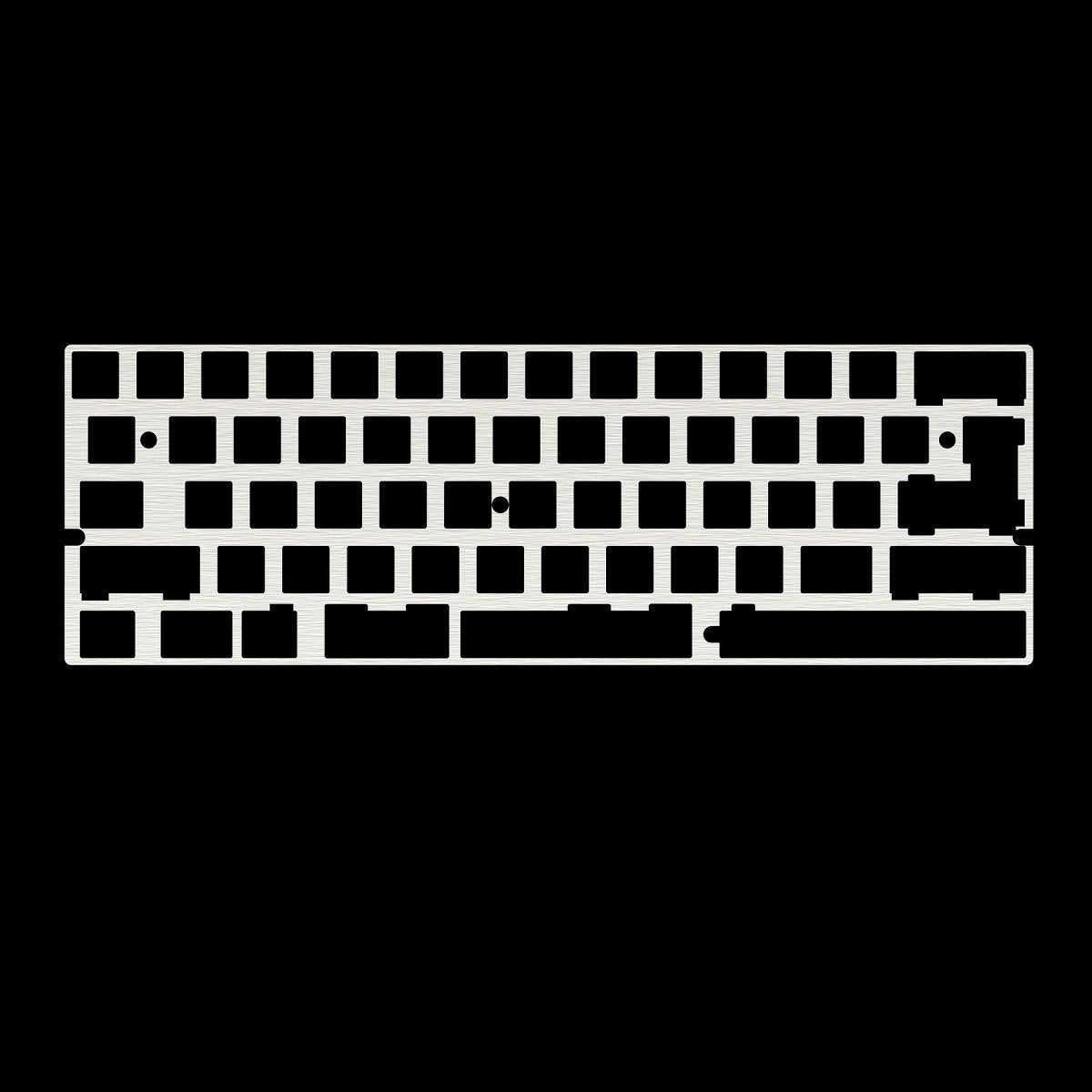 KBDfans DZ60 CNC 60% Plate Aluminum/Brass - Divinikey