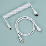 KBDfans Flash White Custom Handmade USB-C Cable - Divinikey