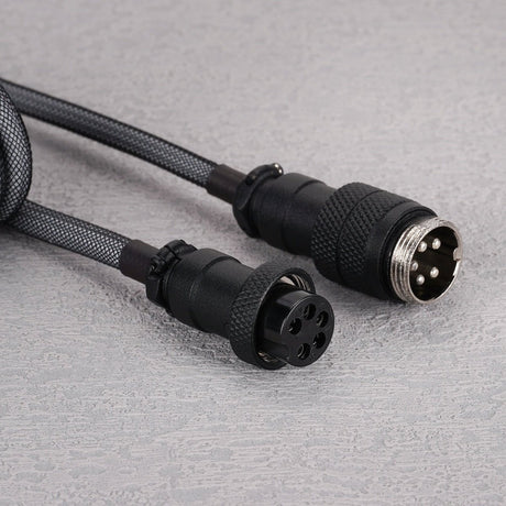 KBDfans Grey Black Handmade USB-C Cable - Divinikey