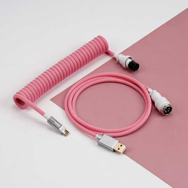 KBDfans Pink Custom Handmade USB-C Cable - Divinikey