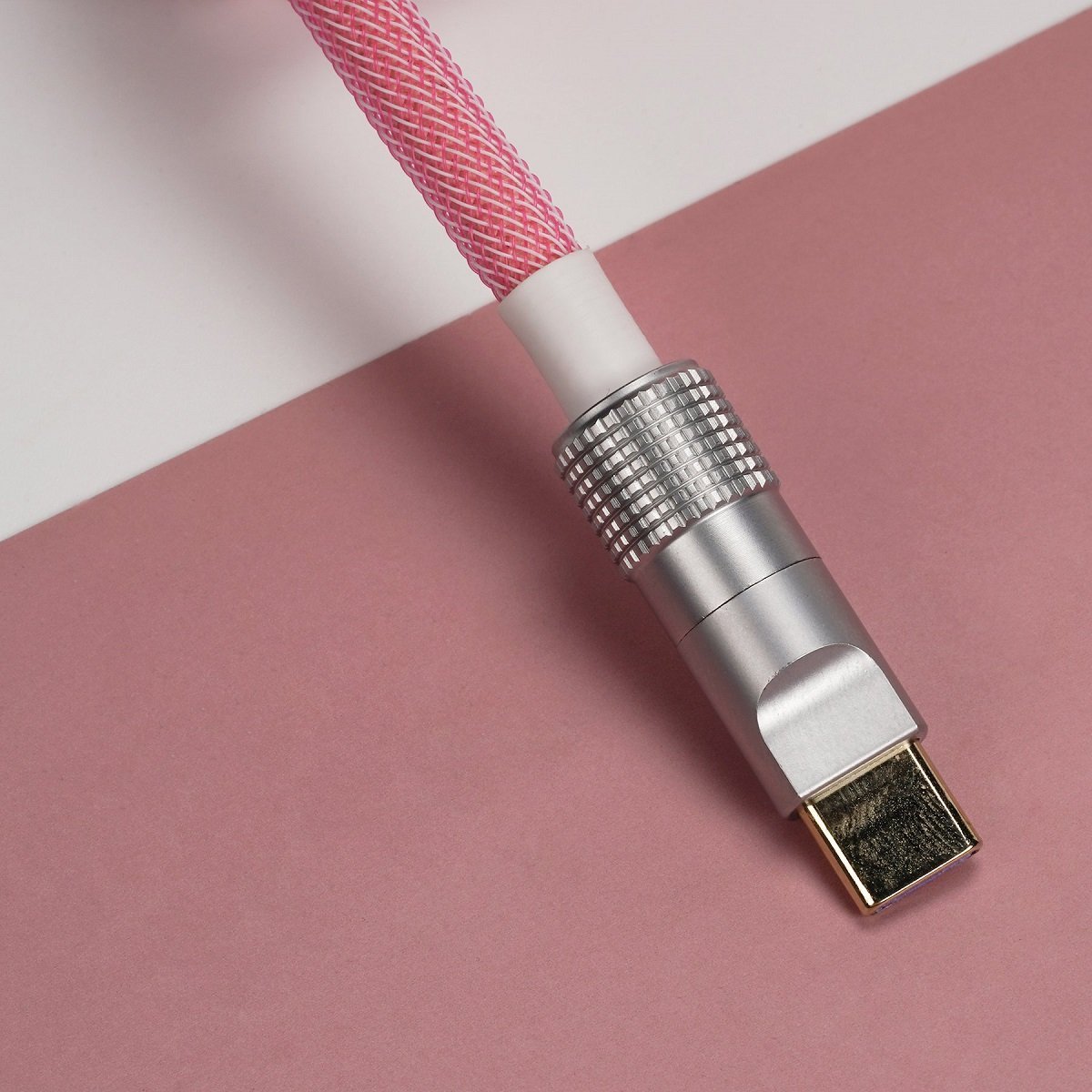 KBDfans Pink Custom Handmade USB-C Cable - Divinikey