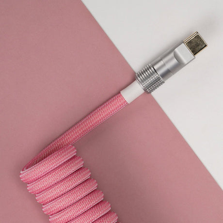 KBDfans Pink Custom Handmade USB-C Cable - Divinikey