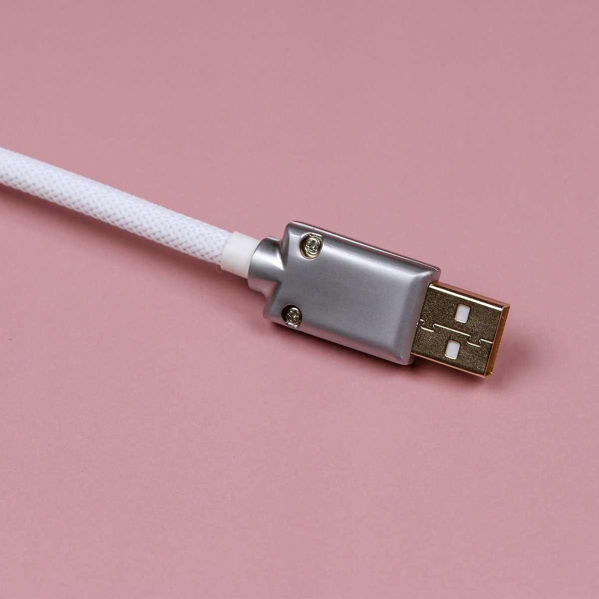 KBDfans White Custom Handmade USB-C Cable - Divinikey