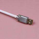 KBDfans White Custom Handmade USB-C Cable - Divinikey