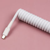KBDfans White Custom Handmade USB-C Cable - Divinikey