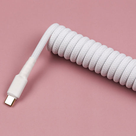 KBDfans White Custom Handmade USB-C Cable - Divinikey