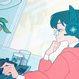 Lofi Switch Tuner Girl AM/PM Deskmat - Divinikey