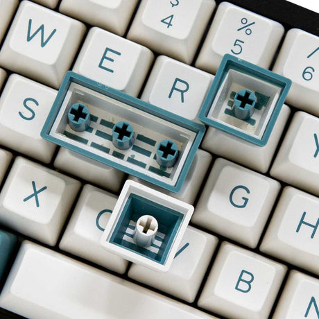 Maxkey SA Green and White Keycap Set Doubleshot ABS - Divinikey