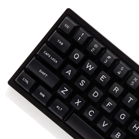 Maxkey SA White On Black Keycap Set Doubleshot ABS - Divinikey