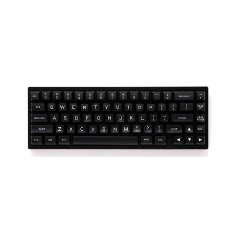 Maxkey SA White On Black Keycap Set Doubleshot ABS - Divinikey