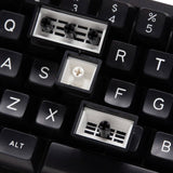 Maxkey SA White On Black Keycap Set Doubleshot ABS - Divinikey