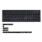 Maxkey SA White On Black Keycap Set Doubleshot ABS - Divinikey