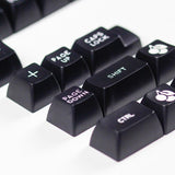 Maxkey White On Black Keycap Set Doubleshot ABS - Divinikey
