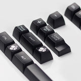 Maxkey White On Black Keycap Set Doubleshot ABS - Divinikey