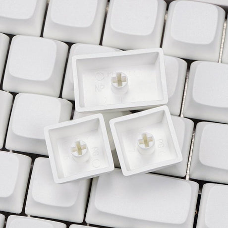NP PBT Blank White Keycap Set - Divinikey