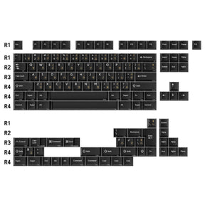 PBTfans Golden Keycap Set Doubleshot ABS - Divinikey